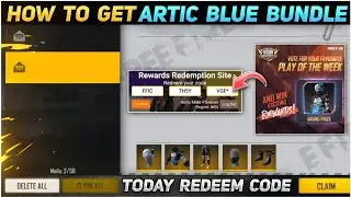 how to get arctic blue bundle in free fire | arctic blue bundle redeem code today | ff redeem code