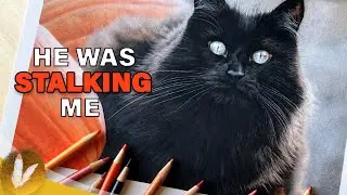 I Was Stalked At Work | Scary Story Timelapse Colored Pencil Drawing