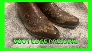 Refreshing the edges of an old pair of boots