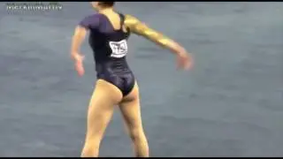 Gymnast performs amazing floor routine