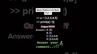 Python List Quiz | Part 1 | Python Basics