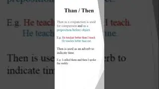 difference between than and then