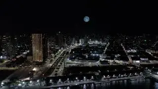 Lua Azul Vista de Drone de Belém