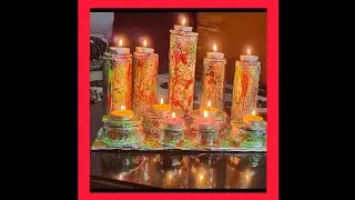 Diya Decoration Idea For Diwali, Making Decorative Diya Stand /Candle Stand#DesignYourNeeds