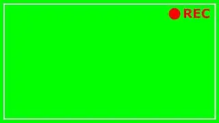 Camera Recording Sign Animation - green screen effect ビデオカメラ録画中のサイン点滅 (グリーンバック合成用）