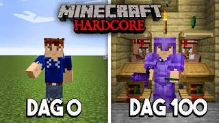 Ik Overleefde 100 Dagen In HARDCORE Minecraft...