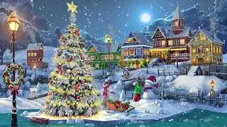 Relaxing Christmas Ambience - Christmas Songs, Peaceful Snowing, Winter Nature Video