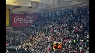 Delije nadglašavaju himnu Evrolige i pozdrav Mirotića i Radonjića (Crvena zvezda - Barselona)