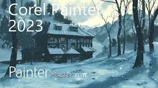 Corel Painter 2023 - Snow House Background (Davey Baker)