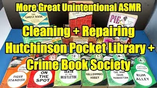 Cleaning + Repairing - Vintage 1930s - Hutchinson + Crime Society Paperbacks - Unintentional ASMR!