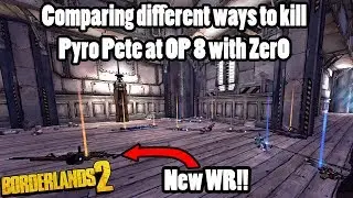 Borderlands 2: Killing Pyro Pete as Zer0 with many different guns, new World Record!