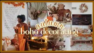 DECORATING FOR AUTUMN🍁Creative Fall Styling & Adding Cozy Touches|Small Apartment + Boho Decor Ideas