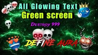 Glowing Text Green Screen Effect 💚 | Free Fire Editing 