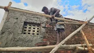 Old Wall Plastering_OutDoor Brickwall Plastering Properly with Cement|Wall Plastering Construction