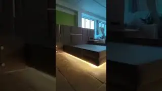 Парящая кровать с подсветкой #клайм #мебель #диван #кровать