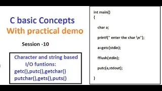 C programming: Character and string based input/output functions
