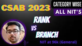 CSAB counselling 2023 - ALL NIT's Cutoff | NIT at low JEE Mains rank