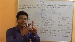 RING THEORY ( RING,COMMUTATIVE RING, RING WITH UNITY)