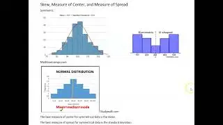 Skew and the measures of center and spread.