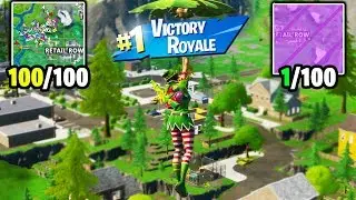 I Got 100 Fans to Compete by ONLY Landing at RETAIL ROW! (a cheater won...)