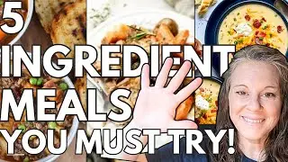 🔆FRUGAL 5 Ingredient Meals🔆 Easy Meals for BUSY Nights! Recipes Included! #homemadesimple #easymeals