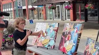 FOX 6 NEWS INTERVIEW OF ARTIST AND PAINTING PROCESS. BEHIND THE SCENES SEGMENTS. THIRD WARD ART FEST