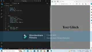 creat a glitch text on using html & css