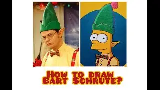 Как нарисовать Барта Симпсона в образе Дуайта Шрута/How to draw Bart Simpson as Dwight Schrute