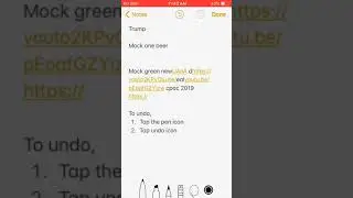 How to undo in Notes app of iOS (iPhone)