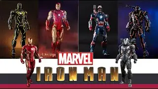 Hot Toys Best 6 Iron Man Figurine Iron Patriot Limited Edition تمثال الرجل الحديدي