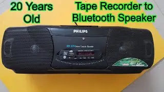 20years old Cassette Tape Recorder converted into Portable Bluetooth Speaker with 500 rupees