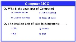 Top 100 Computer Fundamental MCQ 🔥- computer basics mcq question and answer