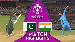 "Mohammed Siraj Takes Big 3" | Pakistan Vs India World Cup 2023 Highlights | Real Cricket 22