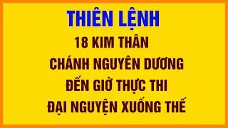 Thiên Lệnh: 18 Kim Thân Chánh Nguyên Dương Đến Giờ Thực Thi Đại Nguyện Xuống Thế