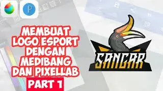 Speedart Membuat logo esport di android | Medibang paint Tutorial | Pixellab part 1