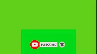 Free Subscribe Button at Bottom with Sound Green Screen for Chroma Key
