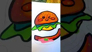 🍔 БУРГЕР Рисуем #рисование #art #урокирисования #рисунок #бургер #скетч #арт #какрисовать #drowing