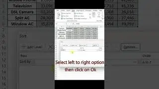 Excel Trick to sort data horizontally #excel #exceltutorial #exceltips #ytshorts #ytshort #microsoft