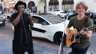 will i am ქუჩის მუსიკოსთან ერთად ქუჩაში დუეთი შეასრულა
