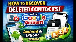 How To Recover Deleted Contacts Using Google Account (2026)  Android & iPhone