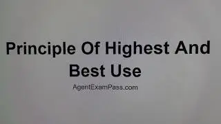187 principle of highest and best use Free Real Estate License Exam Questions AgentExamPass.com