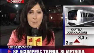 Biletele de tren si metrou se scumpesc 22 MARTIE 2011