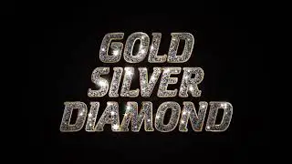 Gold Silver Diamond Text