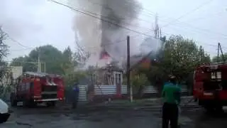 Пожар в центре Миллерово