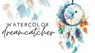 Painting a Dreamcatcher with Watercolors