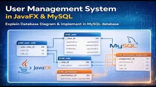 Part 1 | User Management System in JavaFX & MySQL | Explain Database Diagram & Implement in MySQL