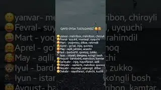 SIZ QAYSI OYDA TUG'ILGANSIZ 