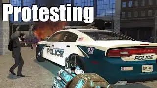 Attending a Peaceful Protest (in Garry's Mod)