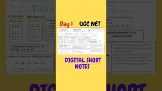 Day 1 Digital short notes ugcnet computer science