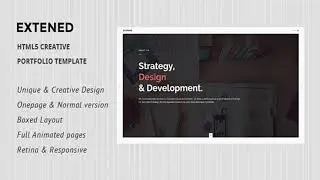 Extended - HTML5 creative Portfolio Template | Themeforest Website Templates and Themes